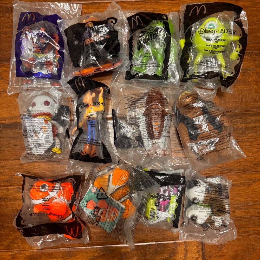 Y2K 12* McDonalds Happy Meal Toys Various Disney Pixar Masters of the Universe